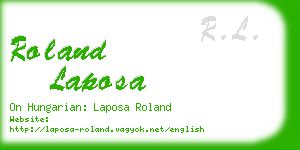 roland laposa business card
